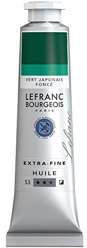 Lefranc Bourgeois Extra-Fine Oil Paint, Artists Quality, Japanese Green Deep, 40ml Tube