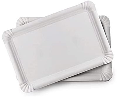 Sumicel Bandejas de cartón en Blanco 18 x 24 cm, Caja 250 Unidades
