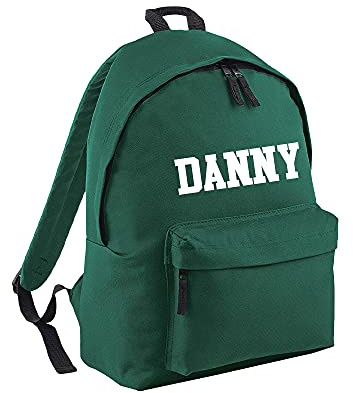 SMARTYPANTS Personalised Custom Customised Name Boys/Girls School Bag Rucksack Backpack Active (Olive Green)