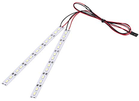 Tbest Chassislicht, 6 V, 24 Del Leiste für Chassisrohr, Leuchtdioden, geeignet für Auto Chenille Buggy 1/10 1/8 RC