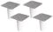 Superelch New Swedish Design 4er-Set Möbelfüße Ivar Schrank/Holzfüße aus Massivholz Buche/weiß lackiert/Mit Montageplatte & Schrauben/Konisch/Höhe 10 cm