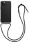 kwmobile Crossbody Case Compatible with Apple iPhone 12 Pro Max Case - Clear TPU Phone Cover w/Lanyard Cord Strap - Black/Transparent