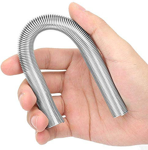 Oumefar Set piegatubi per Tubi a Molla 5 Pezzi Tubo a Molla Piegato con estremità Svasata 21 cm/8,3 Pollici Tubo in PVC per Piegare i Cavi elettrici per Tubi in Alluminio di Rame curvi