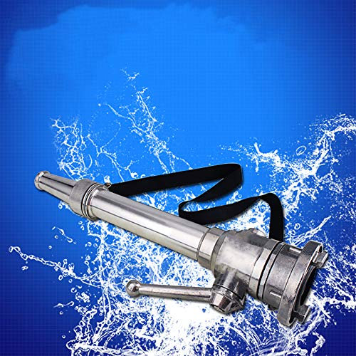 SagaSave Acoplamiento de boquilla de manguera de incendio: cuerpo de aluminio, válvula de bola, entrada de 1.5 pulgadas, salida de 2.5 pulgadas, bombero, riego