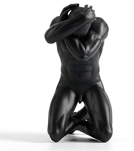 FENGWXINW Statuen Dekoartikel & Figur Skulpturen Figuren Charaktere Statue Nachdenklich Junge Kunst Skulptur Harz Handwerk Home Decoration Ornamente