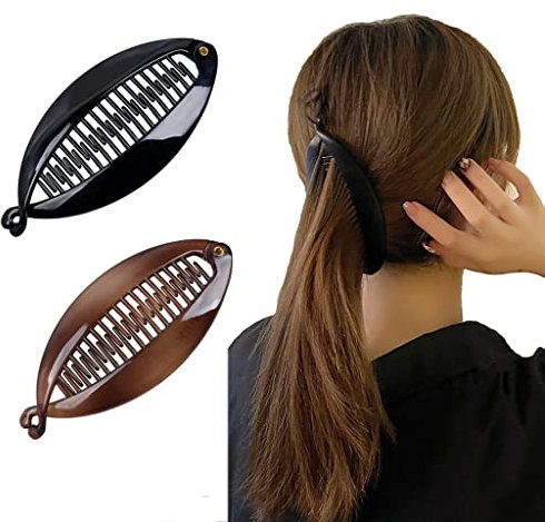 2 pinzas para el pelo con forma de pez, accesorios para el cabello para mujeres y niñas (color al azar)