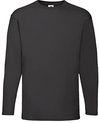 Fruit of the Loom Raglan Sweatshirt für Herren, matt, Schwarz, 5XL