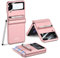 COQUE Custodia Galaxy Z Flip 3,Guscio all-Inclusive Pieghevole Incernierato con Pellicola Protettiva|Penna capacità|Slot per Penna,Cover Telefono Pieghevole per Samsung Galaxy Z Flip 3 5G-Rosa