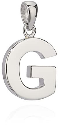 NKlaus 13x12mm Kettenanhänger Buchstabe G Silber 925 anlaufgeschützt glanz Alphabet 10038