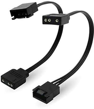 EZDIY-FAB ARGB LED Adapter for NZXT Fan, F120 AER RGB Fan, No NZXT CAM hub Required, Compatible to Aura Fusion Mystic Light, Two in Pack