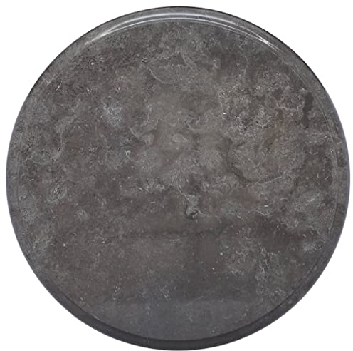 Tischplatte Dekor Marmor 40 cm rund, Schreibtischplatte Tischplatte Arbeitsplatte Werkbankplatte für Garten, Terrasse, Balkon in Ersatztischplatte, wetterfest, Schwarz