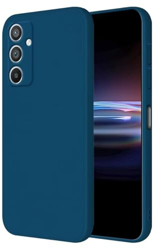 HONLEN Coque pour Samsung Galaxy A54 5G Protection Étui, (6.4 inches) Liquide TPU Silicone Case Anti Rayures Ultra Mince Souple Cover en Silicone Bleu Saphir