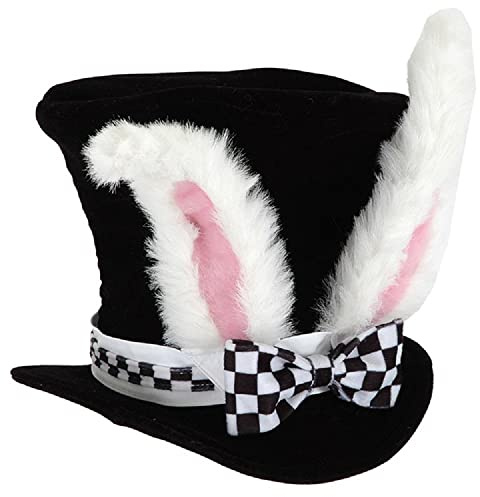 LKQBBSZ Bunny Ear Top Hat, One Size Fits All Velvet, Cute Bunny Ears, Perfect for Easter Parties, Halloween Costumes, Cosplay Accessory, Carnival Hat
