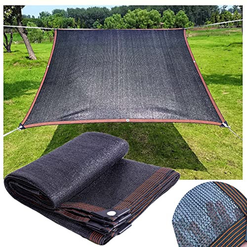 ZHJSHOU Malla Sombreo 90% Paño de Sombra de Protección Solar,Red De Sombra,Red para Césped con Ojales,Lona de Protección Planta y Flores,Negro,5X11m/16.4X36.09ft