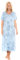 Suzy & Me Ladies Long Plus Size Luxury Soft Touch Jersey Nightshirt (BLUE FLORAL 18-20)