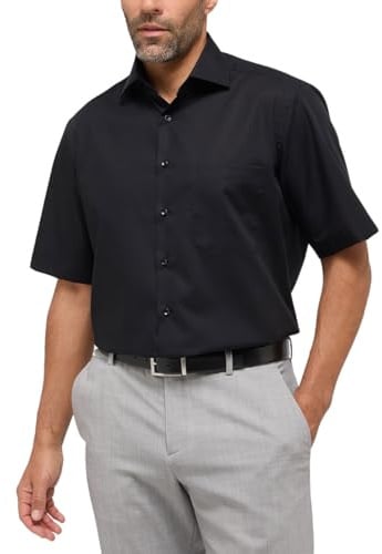 ETERNA Langarm Hemd COMFORT FIT Pinpoint unifarben mit Classic Kent Kragen