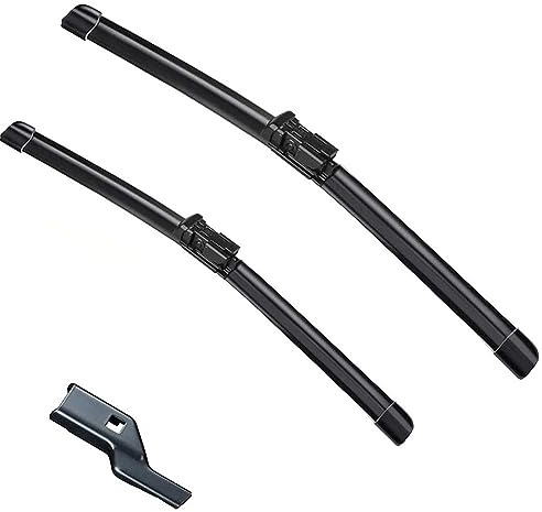 Juego de escobillas limpiaparabrisas delanteras y traseras compatible con Jeep Renegade 2015-2019 BU cepillos for parabrisas ventana 2016 2017 2018 cubierta de goma (Color : Front, Size : LHD)