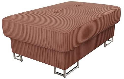 Mirjan24 Polsterhocker Cotere Cord, Hocker, Sofahocker, Moderner Sitzhocker, Sitzbank, Pouf, Fußbank, Farbauswahl (Poso 29)