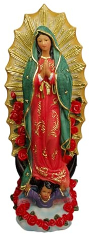 PSYHILAR 25,4 cm Virgen de Guadalupe Statuen, Our Lady of Guadalupe Virgin Mary Statue, Large Virgencita Maria Estatua Resin Figurine