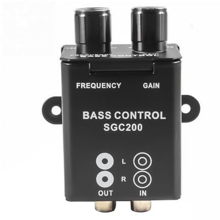 Sarini Controlador Amplificador de Coche, Altavoz, ajustador de Graves, Subwoofer, Ecualizador, Mando Controlador de Graves Cruzados