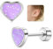 LOLIAS 20G Titan Herz Ohrstecker Ohrringe Für Mädchen Damen14K Silber Süße Kleine Pailletten Ohrstecker Hypoallergene Ohrringe Geschenke Mädchen Knorpel Tragus Ohrstecker Ohr Piercing