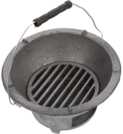 Outdoor Holzkohleofen Tischgrill Holzkohlegrills Kleiner Hibachi Grill Mini Teekocher Mini Grill Bratpfannen Camping Kochherd Koreanischer Grill Suppentopf Tragbarer Eisen Heizung Herd