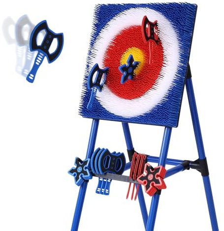 Cfble Axe Throwing Bristle Target with 8 Throwing Axes Set,Axe Throwing Game for Indoor & Outdoor,Yard Games,Carnival Games