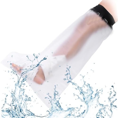 NJCXOLA Copertura impermeabile gamba. Protezione gesso riutilizzabile. Protezione doccia/bagno. Coprigesso: lesioni, ferite e tatuaggi. Protezione Impermeabile. Copertura per Ingessatura gamba(Adulti