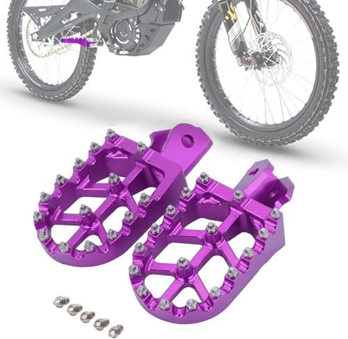 BIUGERCN Repose-pieds de moto CNC plus larges pour Surron Sur Ron LBX Talaria Sting MX3/R MX4 Talaria X3 XXX E-Ride Pro SS/S électrique Dirt Bike Violet