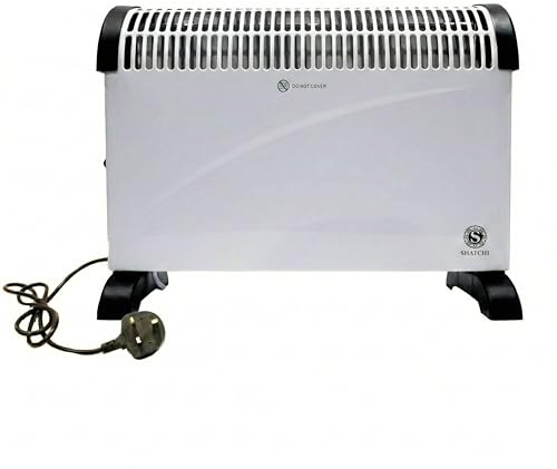 2000W Convector Radiator Heater with 3 Heat Settings, Adjustable Thermostat, Cool-Touch Design & Safety Cut-Off, Quiet Portable Electric Heater for Home, Bedroom, Office or Living Room