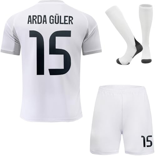 DMDMK Guler #15 2024/2025 Heim Fußballtrikot für Kinder Shorts und Socken Kinder und Jugend Größe