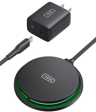 INIU Caricatore Wireless iPhone Bianco, 15W Certificato Qi2 Mag-safe Ricarica Senza Fili per iPhone 16 Pro, 15, 14, 13, 12 Plus & AirPods Pro 4/3/2 – Include Cavo USB-C e Adattatore
