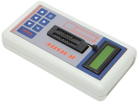 Integrierter Schaltkreistester, Multifunktions-Transistor-IC-Messgerät für Schnittstellenchips, Optokoppler-IC-Tester. Integriert mit 5-V-3,3-V-AUTO-Modi