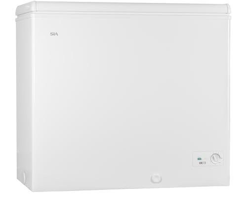 SIA HSCHF196WH/E Freestanding 196L White Chest Freezer With Removable Wire Basket, Adjustable Temperature Control, E Rated, 2 Years Parts And Labour Guarantee