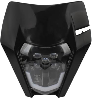 Motorrad-Scheinwerferplatte, kompatibel mit EXC XC SX MX XC 125 250 300 450, Universal-Scheinwerfer for Dirtbikes und Motocross(Black 1)