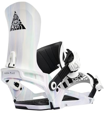 Fixations de Snowboard Nidecker Kaon-Plus - Bio-Strap renforcée, Plaque de Base N-Flex et Confort ExoFrame - M - Blanc 2026