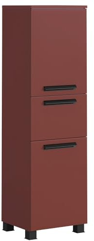Lomadox Badezimmer Midischrank in rot, 40 cm, Breite Softclose-Schublade