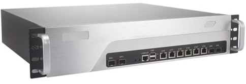 ANDAQI Firewall, VPN, 2U Rackmount, Mikrotik, OPNsense, Network Appliance, Z87 I7 4770, RS13, 10 Ports, 6 x LAN, 4 x SFP+ 10 Gigabit 82599ES, COM, VGA, BYPASS,16G RAM/128G SSD