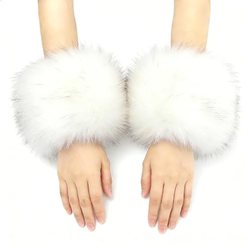 Handgelenkmanschette Aus Flauschigem Pelz,Wärmende Armstulpen,Fell-Armband | Für Mädchen Winterfest Schlittschuhlaufen Skifahren