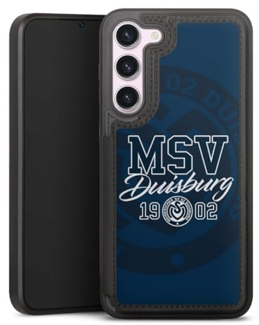 Portmonee Hülle kompatibel mit Samsung Galaxy S23 + Wallet Case Handyhülle mit Geldbörse MSV Duisburg Fanartikel Fußball