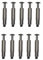 Jardiboutique - Tornillo de fijación de acero inoxidable para lona de invierno de piscina (juego de 10 piezas)