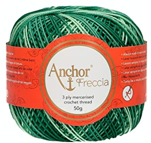 Anchor 4787006-09432 Häkelgarne, 100% Baumwolle, 9432, Stärke 6, 88 Gramm