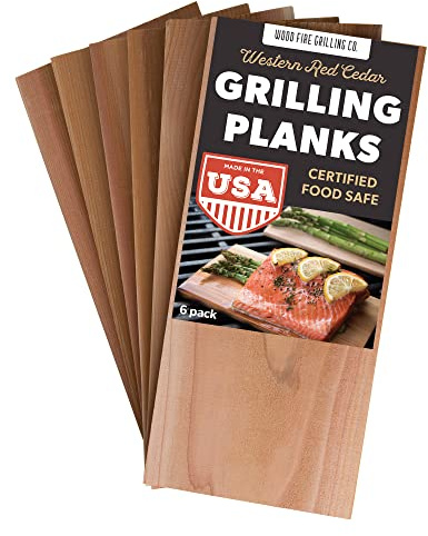 Zedern-Grillbretter – verleiht Lachs, Huhn, Gemüse und mehr rauchigen Zedernaroma, 6 Stück