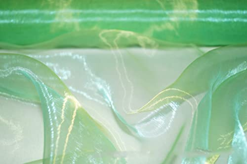 3 Metres Crystal Organza Voile Fancy Dress Costume Decorations Fabric 150cm Wide *UK Based Seller* (TT-04 Chartreuse Green)