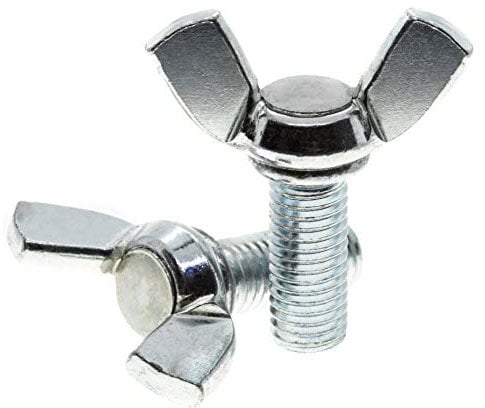 M8 (8mm x 20mm) Butterfly Wing Screws Thumb Screws Wing Bolts Steel (Pack of 10)