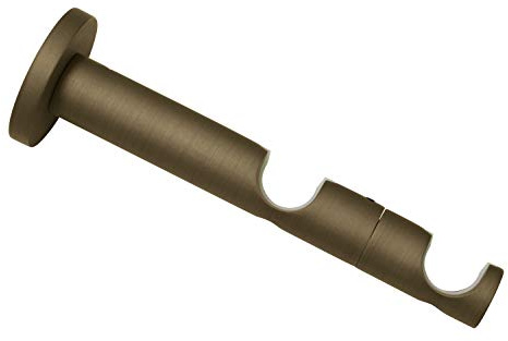 Gardinia Kombiträger 2-Lauf offen für 19 mm Cappuccino 9/6 cm, Metall 32442