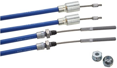 Knott 2 x Original Nirosta Bremsseil inklusive 2 x Muttern Hüllenlänge: 1030mm Gesamtlänge: 1240mm Anhängerseil 37086.11 3708611 Anhängerbremsseil 1030 1240 Seil Bremse Mutter Kugelmutter GL HL