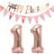 Palloncini 11°compleanno decorazione rosegold+ghirlanda Happy Birthday +catena 40palloncini numeri 11 palloncini 11° compleanno decorazione ragazze compleanno decorazione11 compleanno deco(11)
