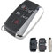 Heart Horse Coque de Clé Rechange Télécommande de 5 Boutons, Boitier Clef Télécommande Etui pour Land R0ver Discovery 4 Freelander Range R0ver Sport Evoque Coque Clef Telecommande pour Jaguar XE XFL