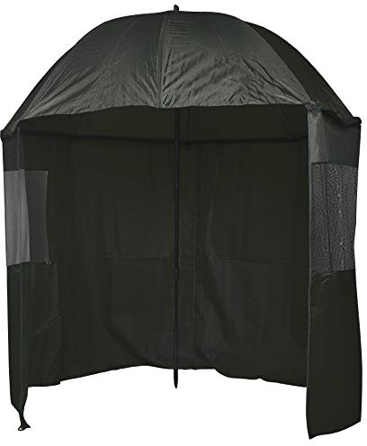 KingCarp - Parapluie de pêche étanche et réglable en hauteur de 1 m à 2 m avec fermeture éclair sur feuille et panneaux de visualisation en PVC et sac de transport [25-1271]